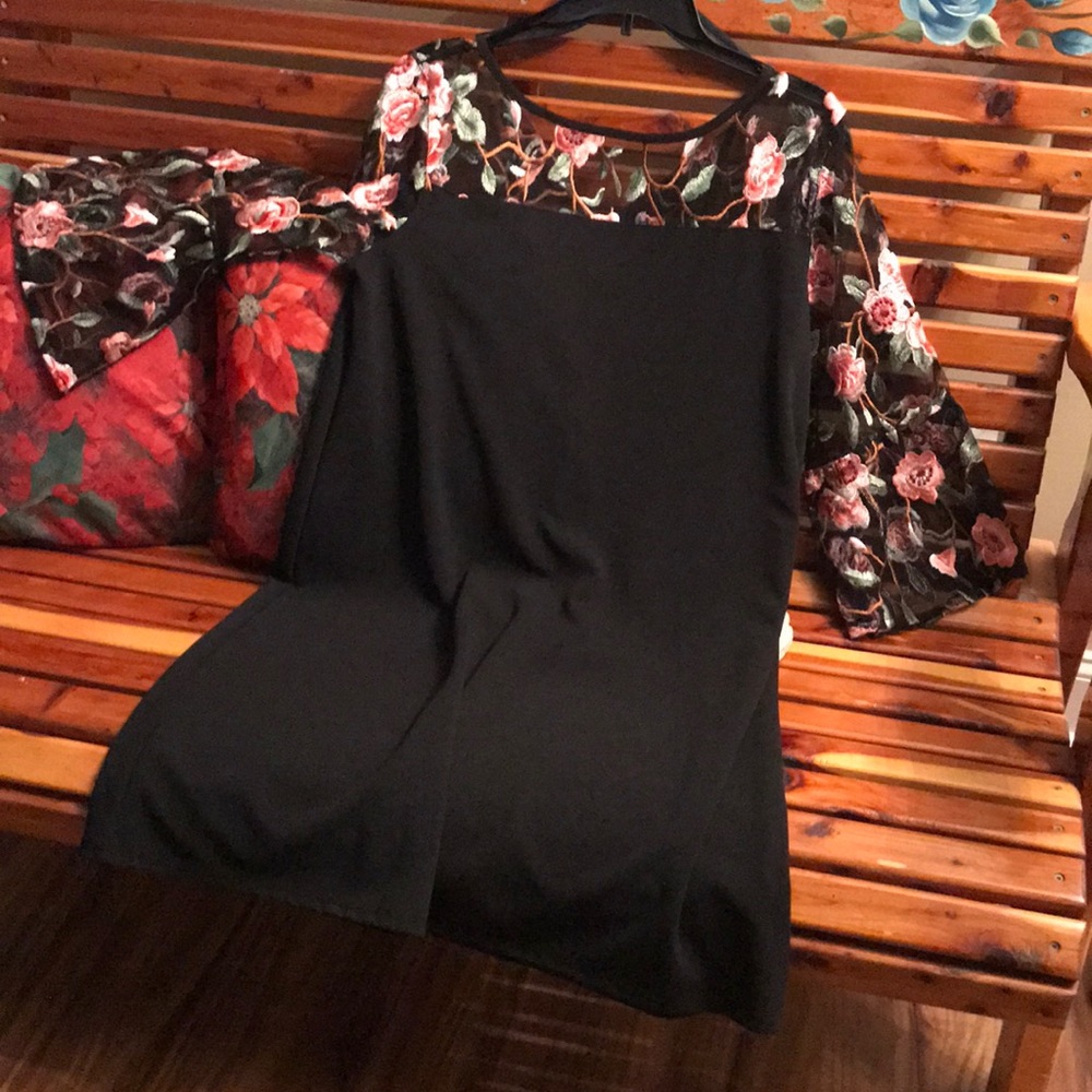 Dressy Black Knee Length Dress